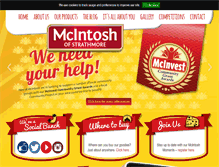 Tablet Screenshot of mcintoshfoods.com